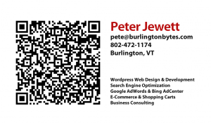 Peter's Business Card Back