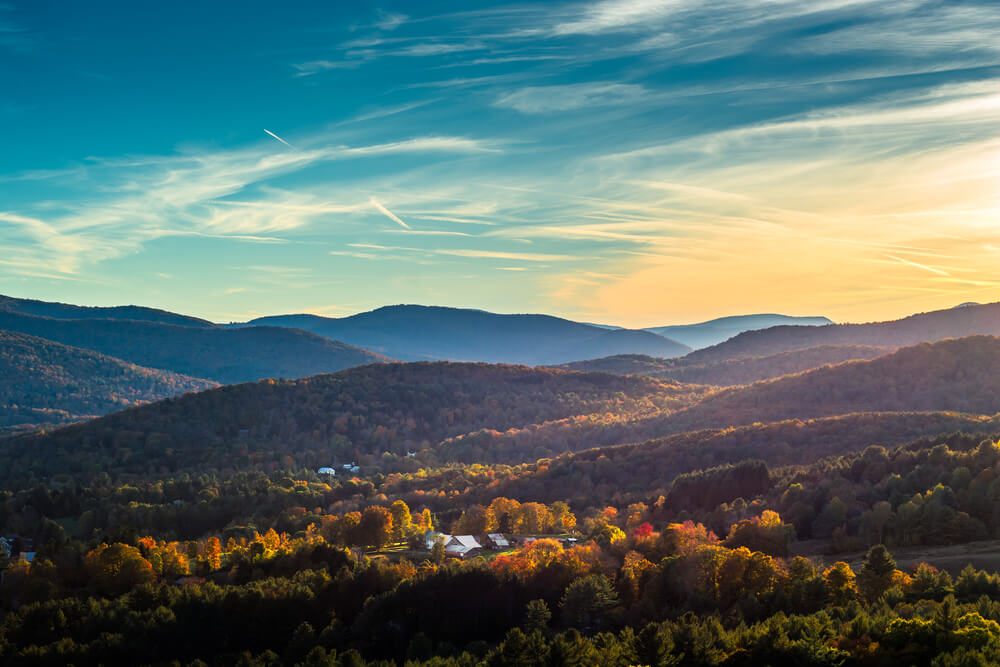 vermont mountains in autumn