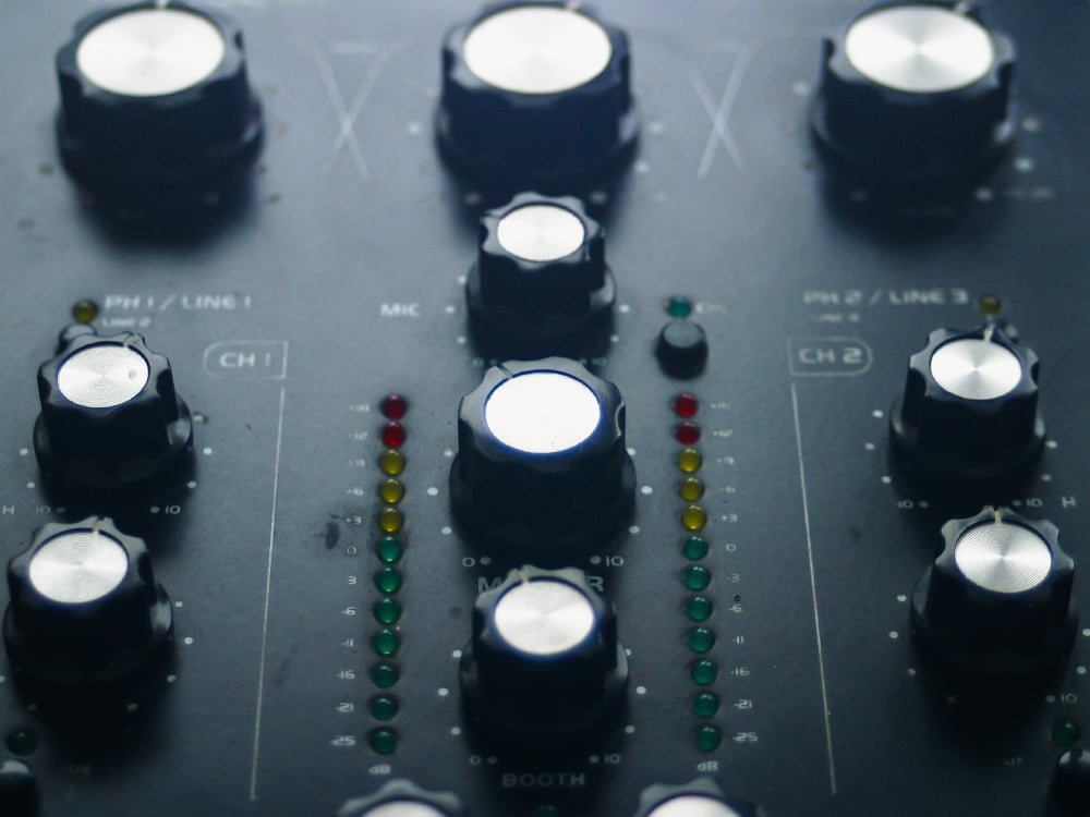knobs on a rotary mixer