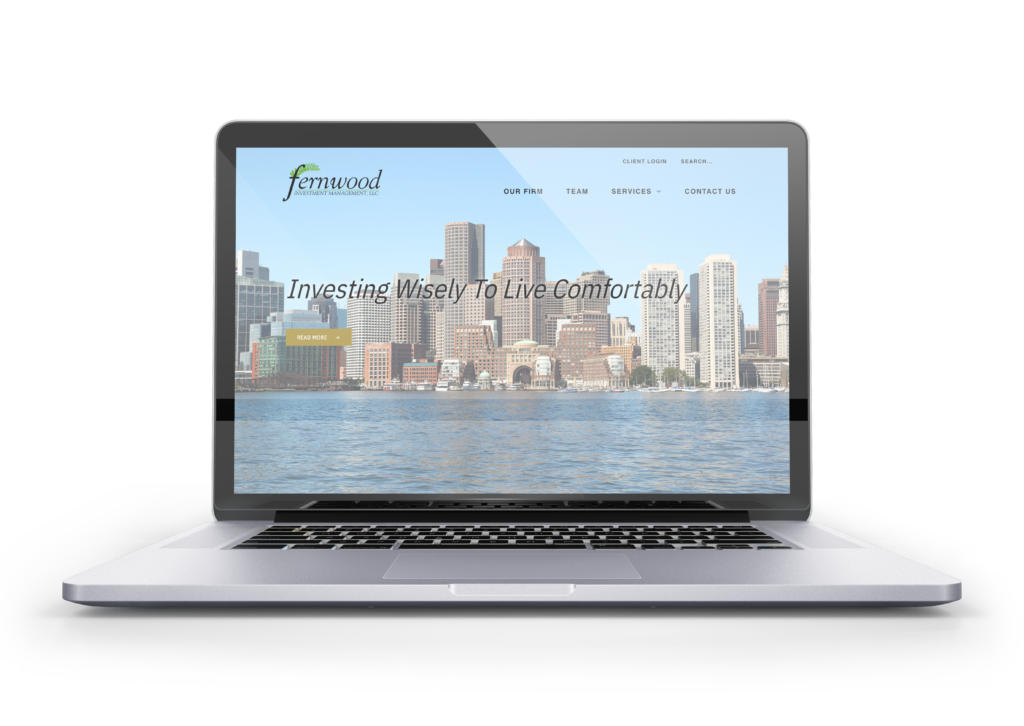 Fernwood Investment Management homepage on laptop