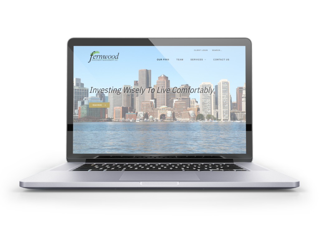 Fernwood Investment Management homepage on laptop