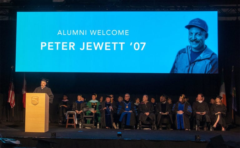 Peter Jewett Speaking at Champlain College Commencement