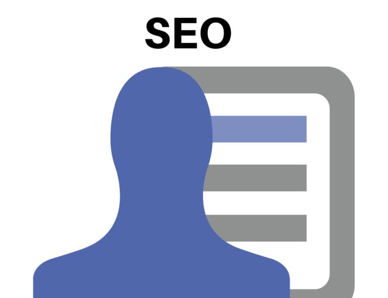 SEO image - figure of a person with search in the background