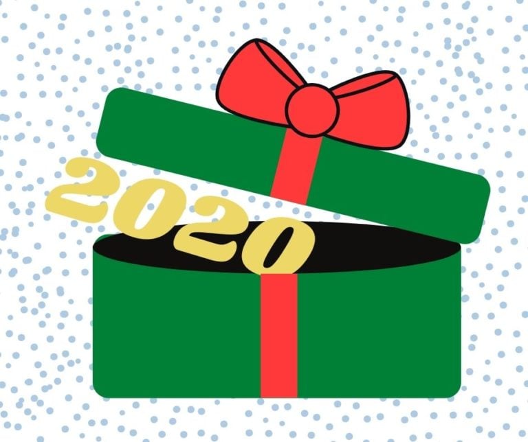graphic of present with 2021 coming out