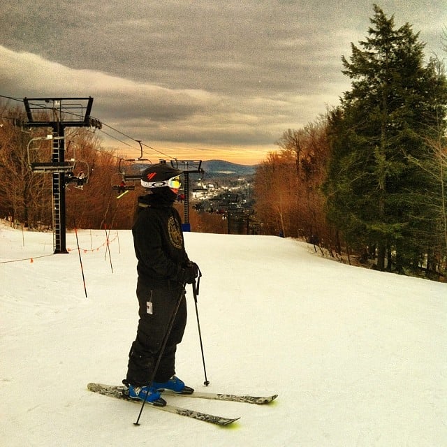 Digital Marketing Manager Scott skiing on a mountain
