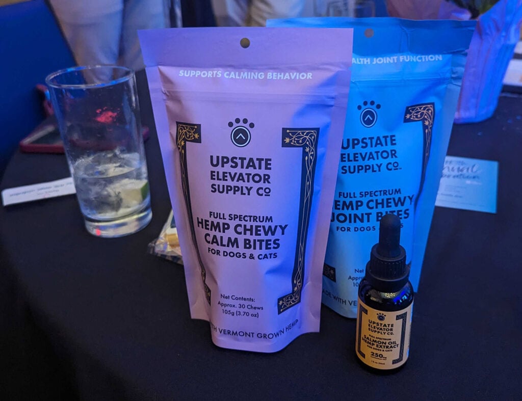 CBD Dog Chews on a table at the Lake Champlain Chamber's 113th Annual Dinner