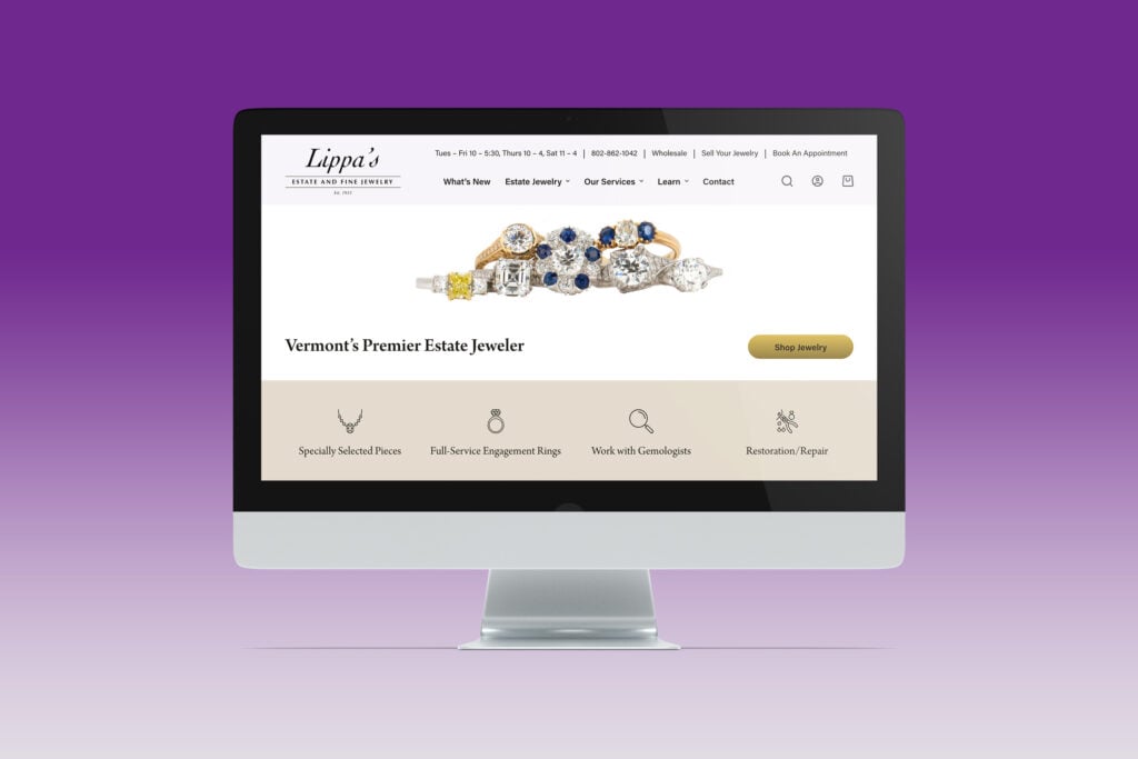 The new Lippa's homepage on a desktop computer