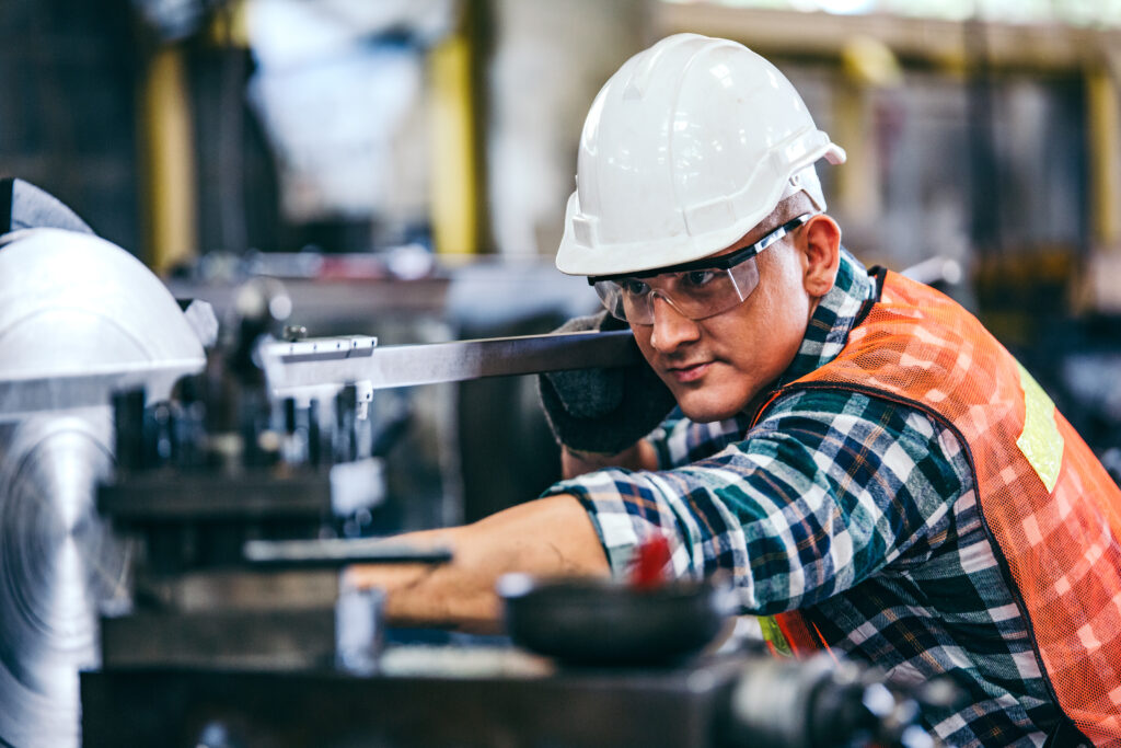 A man working in a manufacturing facility