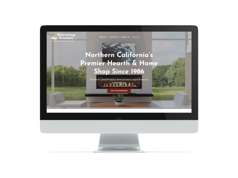 The new Warming Trends website on a desktop computer