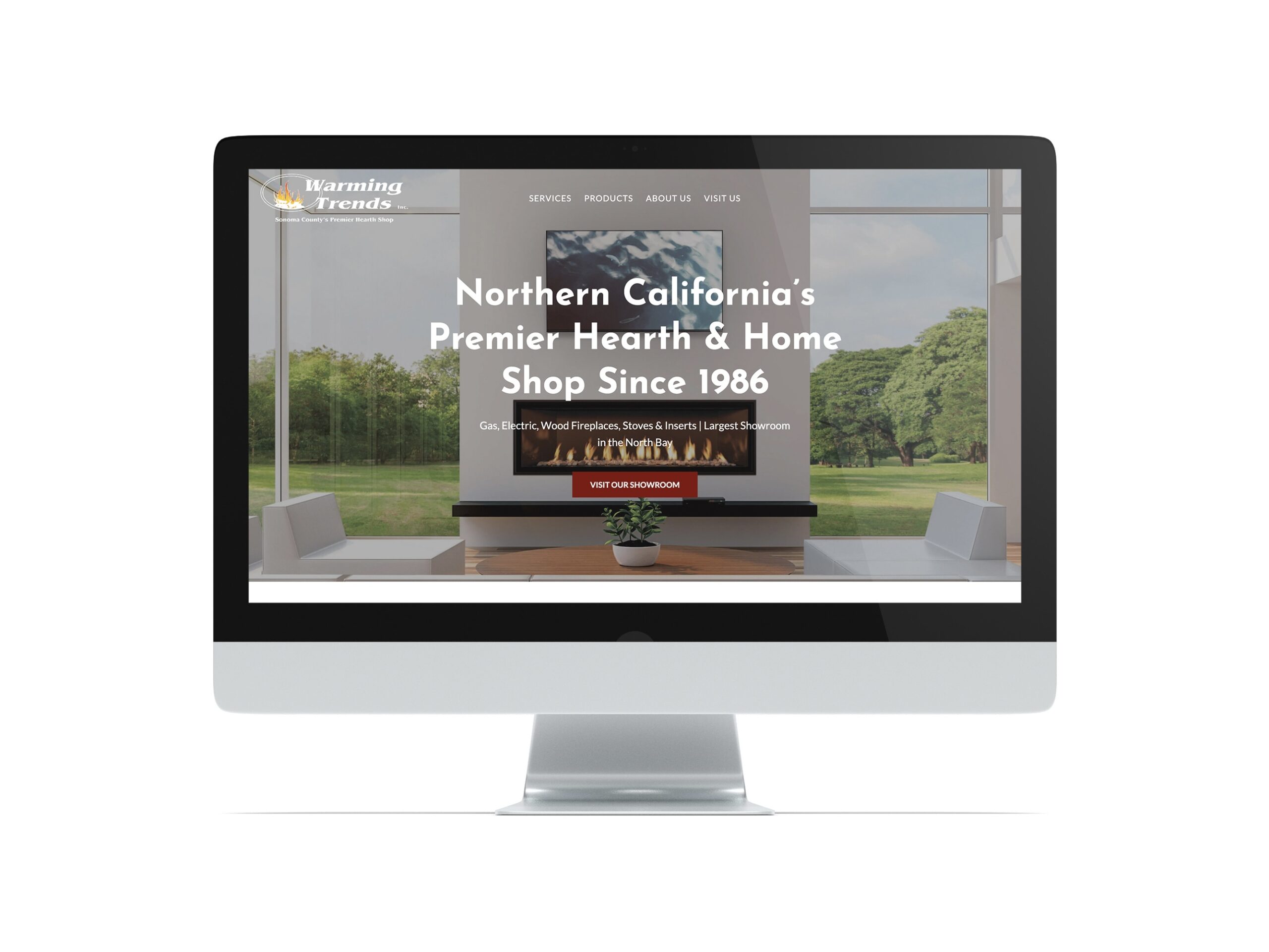 The new Warming Trends website on a desktop computer